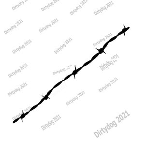 Fil de fer barbelé deux barb bidirectionnel SVG DXF PNG pdf jpeg téléchargement numérique