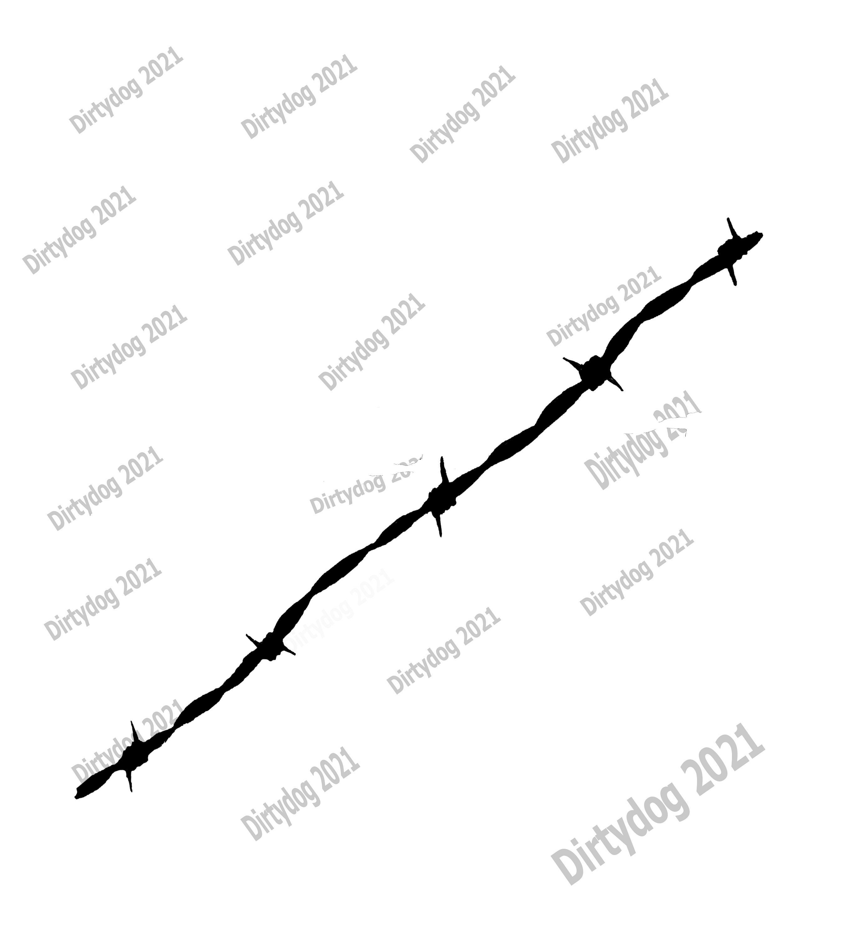 Printable Barb Wire Stencil