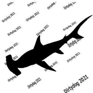 Hammerhead shark, SVG DXF PNG jpg pdf digital download