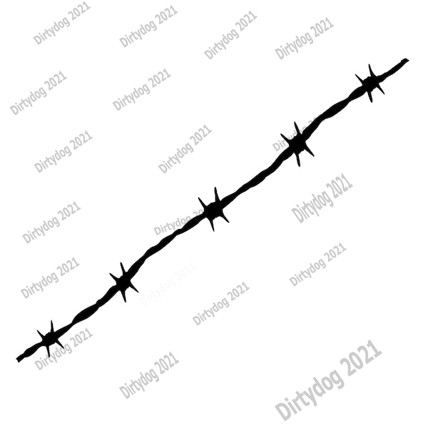 Barbed wire four barb SVG DXF PNG pdf jpeg digital download