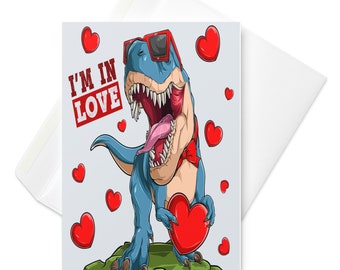 Dinosaur Valentine Greeting card