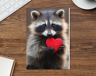 Raccoon Heart Greeting card