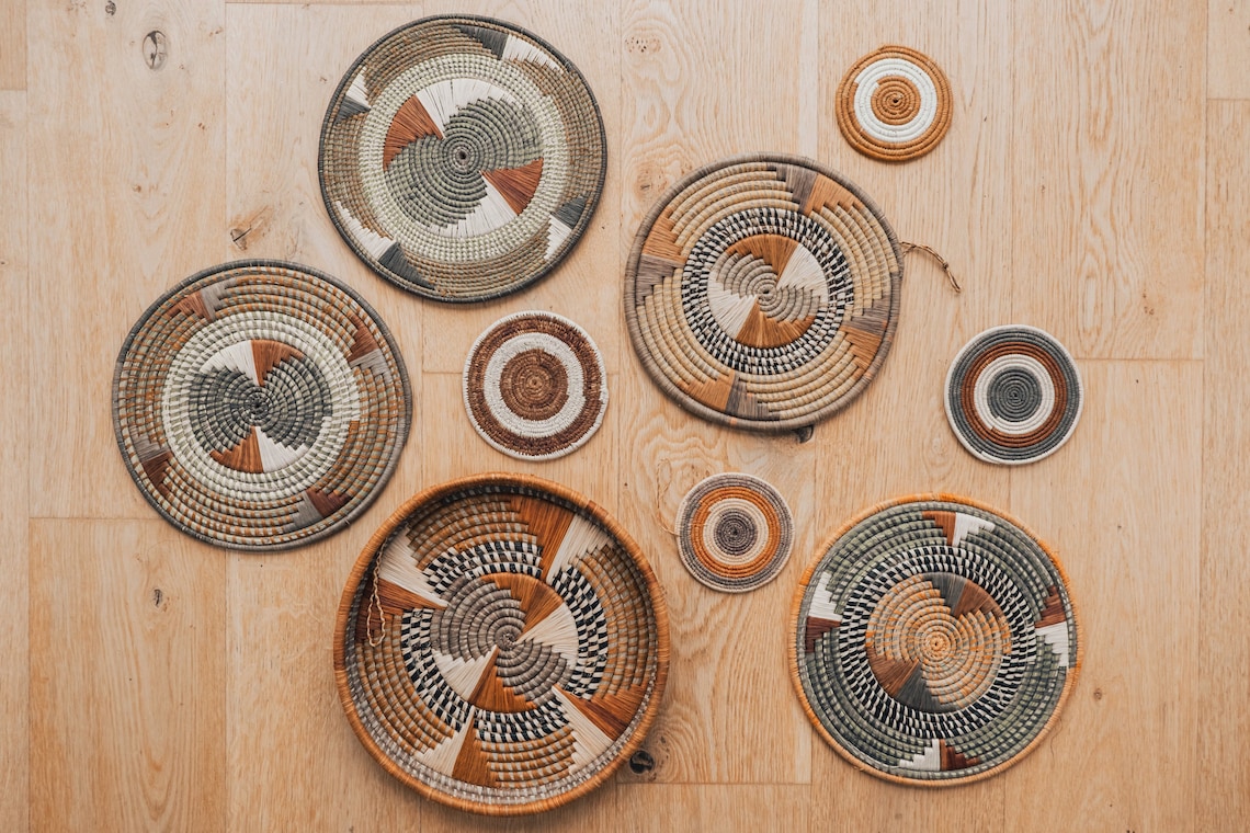 2x Handwoven Ugandan Grass Place Mats Set of 2 Etsy