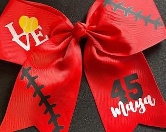 Lazos de sóftbol personalizados / Lazos para el cabello de equipo / Lazos de animadoras / Lazos de equipo personalizados / Lazos de coleta / Día de San Valentín / Día de San Patricio