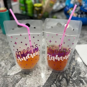 Torebki na napoje dla dorosłych | Sip-and-go | Torebka na sok dla mam | Spersonalizowany wieczór panieński | Spersonalizowane upominki na imprezę