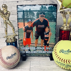 Photo plaque award | Team Picture | Coach Gift |  End of season gift | Coach Appreciation | Thank You Gift Baseball | Softball | Football