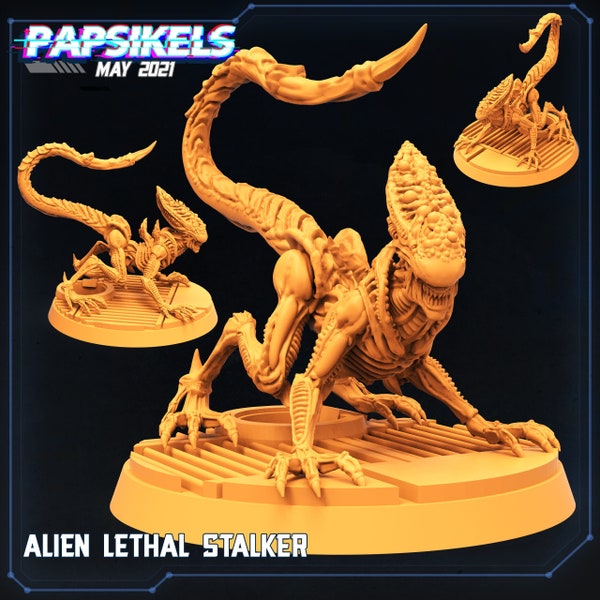 Xeno Brood Alien Lethal Stalker | Cyberpunk, Monster | Scifi Miniature, D&D, Wargames, Starfinder, Shadowrun, Stargrave | Papsikels