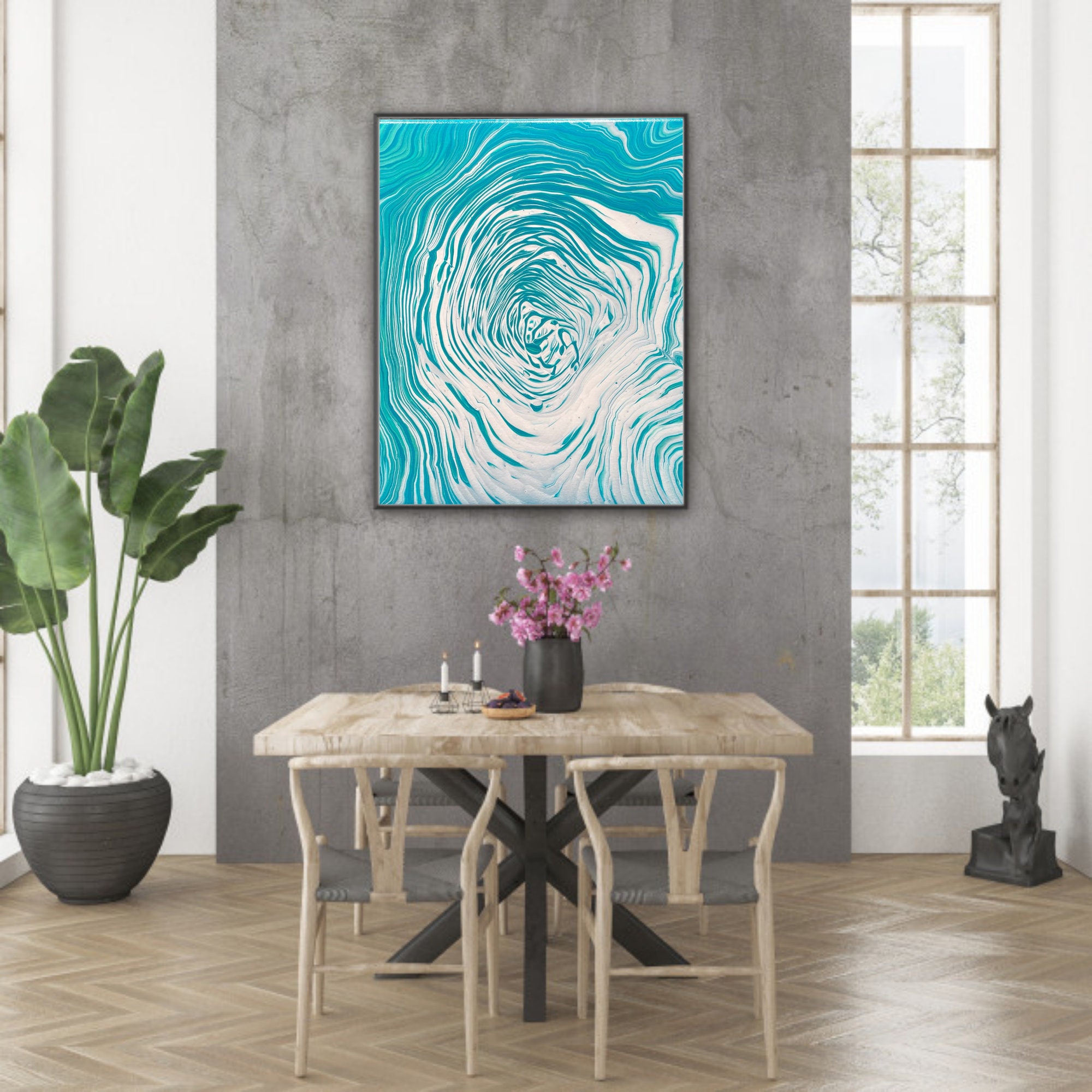 Shades Of Blue Wall Art Prints Printable Wall Art Original Etsy