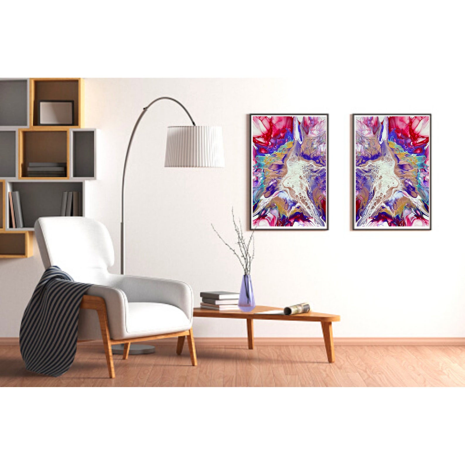 Abstract Wall Art Prints of Original Painting Set of 2 | Etsy