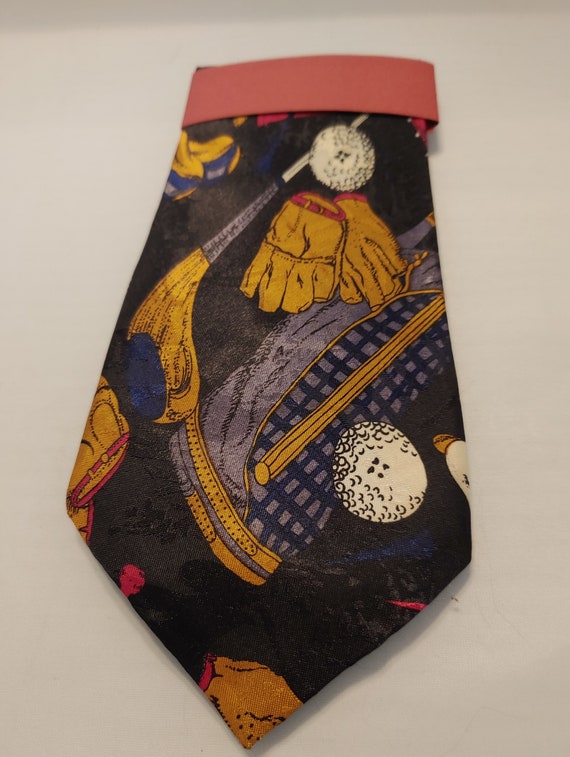Vintage Golfing tie, collectible tie, hand made in
