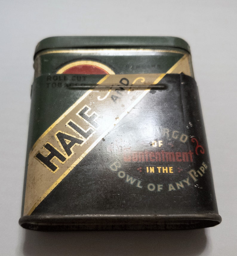 1930s Half and Half Tobacco Tin With Telescoping Inside Etsy