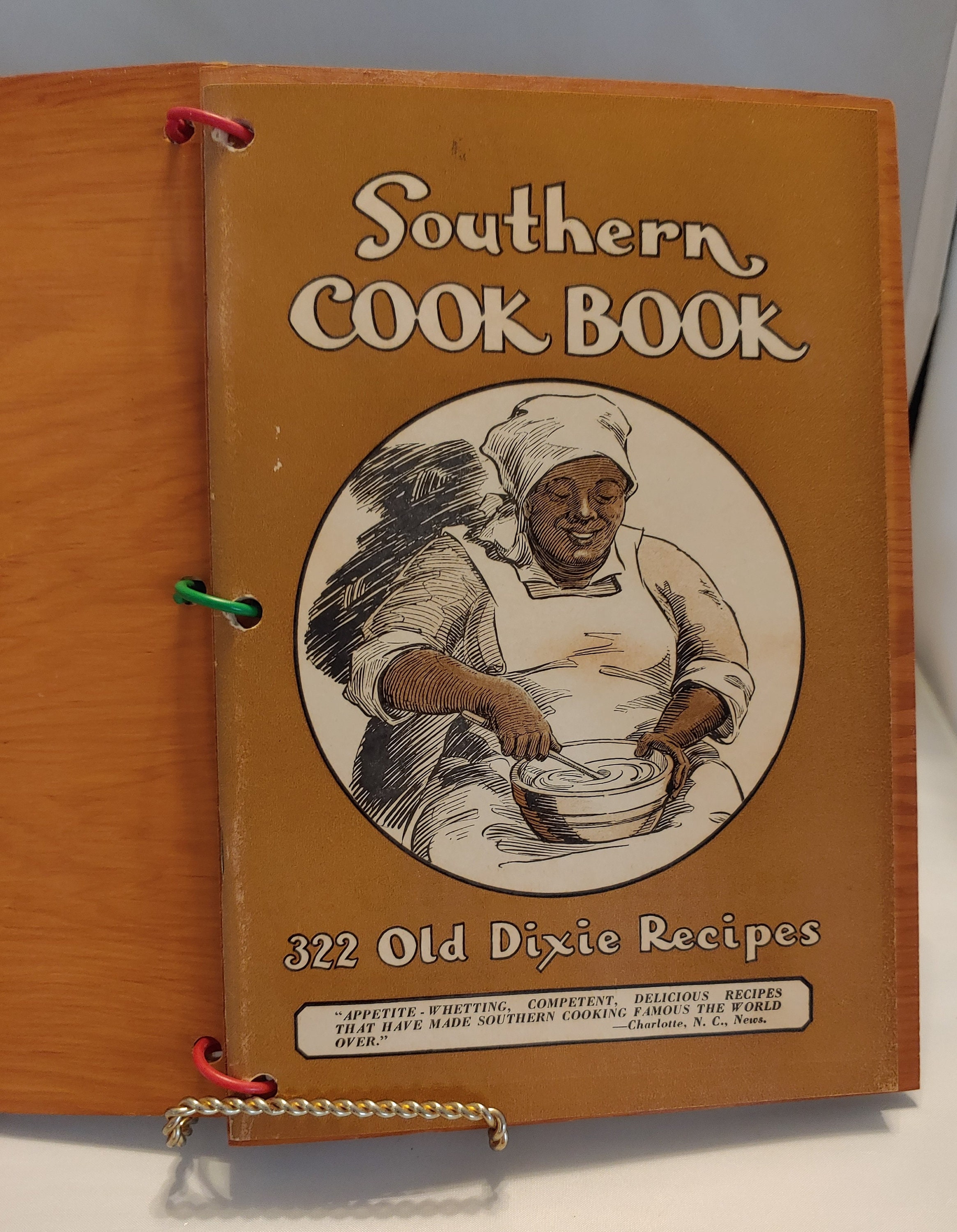 SOUVENIR SOUTHERN COOKBOOK Wood Cover Copyrighted in 1939 Etsy
