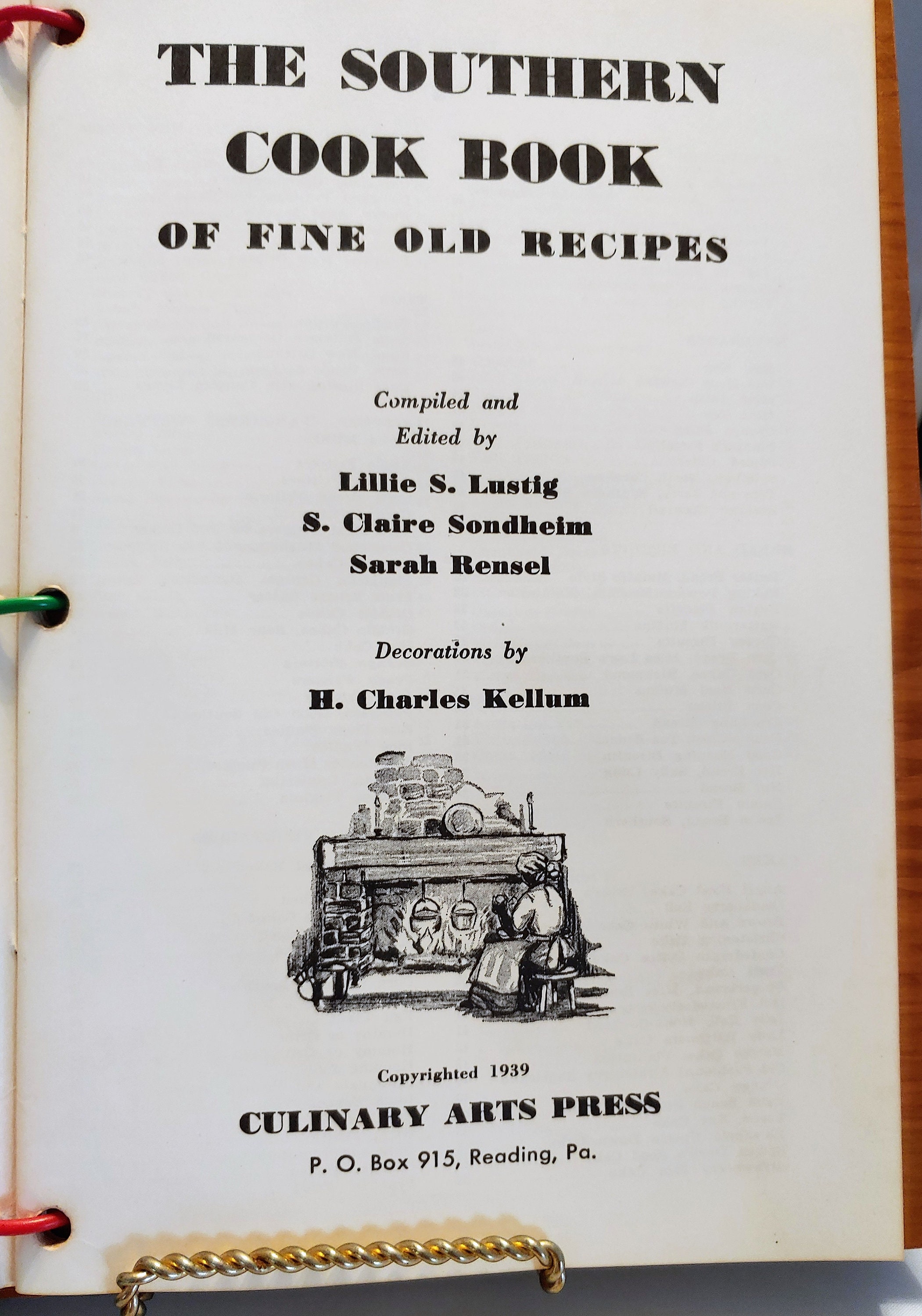 SOUVENIR SOUTHERN COOKBOOK Wood Cover Copyrighted in 1939 Etsy