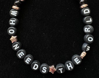 Who Needs The World Nick-Inspired Friendship Bracelet | 7.5 inch | Back | Concerts | Street | Boy Bands | Nick | I Got You | Pop Music