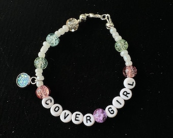 Cover Girl Boy Band Friendship Bracelet Silver Clasp (7.25 inches) | Boy Bands | Block | Kids | Pop Music | 80s | 90s | Bloods | Joey