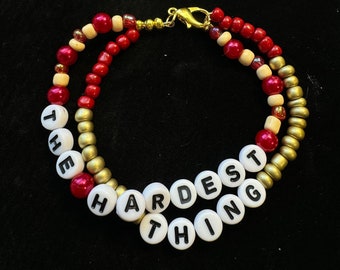 The Hardest Thing Boy Band Inspired Friendship Bracelet |  7.5 inch | Concerts | 98 | Nick | Drew | Jeff | Justin | Pop Music