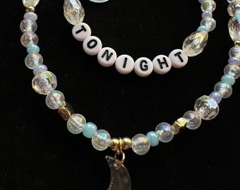 Tonight Friendship Bracelet and Necklace Set | Kids | Block | Jonas | Eras Tour | Jewelry Set | 8 inches | Handmade | Unique