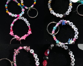 Pop Culture Boy Band Friendship Bracelet Keychains | Back | Concerts | Street | Jonas | Back | Swiftie