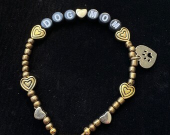 Dog Mom Friendship Bracelet | 7.5 inch | Puppy | Doggies | Pets | Fur Child | Dog Owner