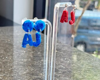 AJ Dangle Earrings | Resin | Handmade | Back Nick Boy Bands McLean Street Legendary Joey