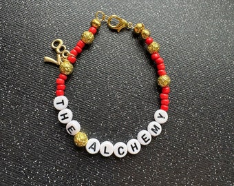 Taylor Inspired Alchemy Friendship Bracelet with Clasp | 7.5  in | Chiefs | swifies | Eras | TTPD | Rep | Poets | Tayvis