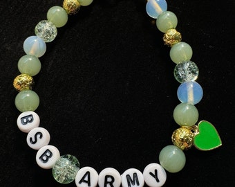 Army Boy Band Inspired Friendship Bracelet | 8 inch | Back | Concerts | Street | Boy Bands | Nick | Howie | Pop Music | Boy Bands