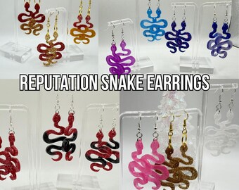 Reputation Taylor-inspired Snake Dangle Earrings for swifies