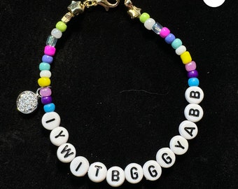 Boy Band Friendship Bracelet with Clasp | 7.5 inch | Back | Concerts | Street | Boy Bands | AJ | Alex | Pop Music | Get Yourself a Bad Boy