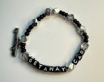 Getaway Car taylor inspired Friendship Bracelet (7 inches stretchy) Eras Tour RepTV swifies jewelry fangirl Tayvis Taylor Version