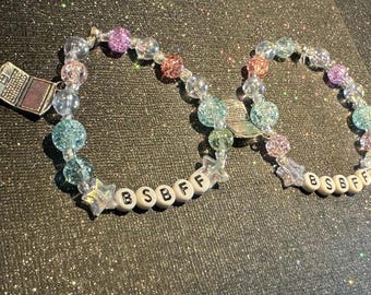 Set of 2 boy band BFF Inspired Friendship Bracelet | stretchy | Back | Concerts | Street | Boy Bands | Nick | Howie | Pop Music | Boy Bands