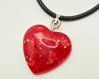All Too Well Taylor-inspired Heart Necklace with 24 inch black chord gifts for swifties