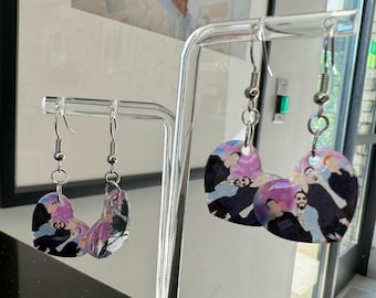 Handmade Artwork Boy Band-Inspired Dangle Silver Earrings | Pop Music | Boys Bands | Street | Legendary | Gifts for her | Jewelry | Street