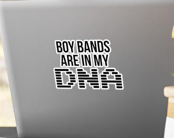 Boy Bands DNA Kiss-Cut Vinyl Decals, Music Lover Stickers, Pop Culture Decals, Laptop Decal, Planner Sticker Set, Water Bottle Decal