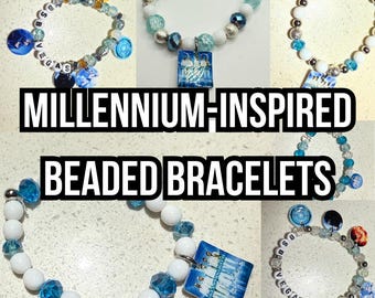 UPDATED Millennium-inspired boy band beaded friendship bracelets street with charms 7 and 7.5 inch pop music vegas back gifts for her