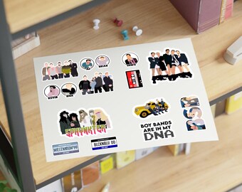 Boy Band Art Sticker Sheets - 90s Pop Star Boys Back Nick AJ, Music Decal Pack, street  Supplies, Laptop Decor, Journal Stickers