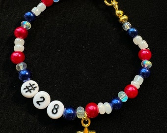 No. 28 friendship clasp bracelet | Atlanta | Olson | Chop | baseball