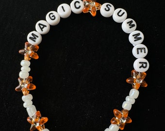 Magic Summer Friendship Bracelet Silver Clasp (7.5 inches) | Boy Bands | Block | Kids | Pop Music | 80s | 90s | Bloods | Joey | Jordan