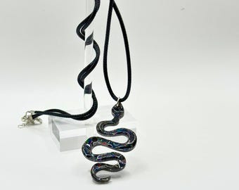 Reputation Snake charm necklace Taylor inspired black 24 inch chord - jewelry - swifties - gifts for her - eras tour - reptv