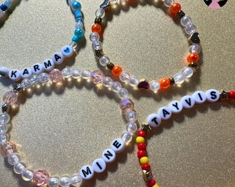 Eras Tour Friendship Bracelets 7 inch | Eras Tour | TS Bracelet | Taylor Bracelets | Songs | Beaded Bracelet | Version