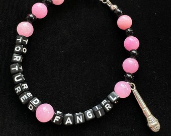 Tortured Fangirl Friendship Bracelet | TTPD | Eras | 8 Inch | Sync | Taylor Bracelets | Back | Boy Bands | Street