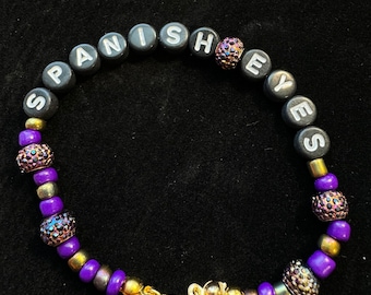 Spanish Eyes Boy Band Inspired Friendship Bracelet with Clasp | 7.25 inch | Back | Concerts | Street | Boy Bands | AJ | Nick | Howie|