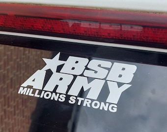 Boy Band Army Army Vinyl Sticker | KTBSPA | Back | Boy Bands | Pop Music | Street