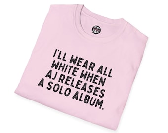 Boy Bands Vegas Mill2.0 Unisex Softstyle T-Shirt, AJ Solo Album Fan Tee, All White Tee, Music Concert Shirt, Pop Music Fan Gift
