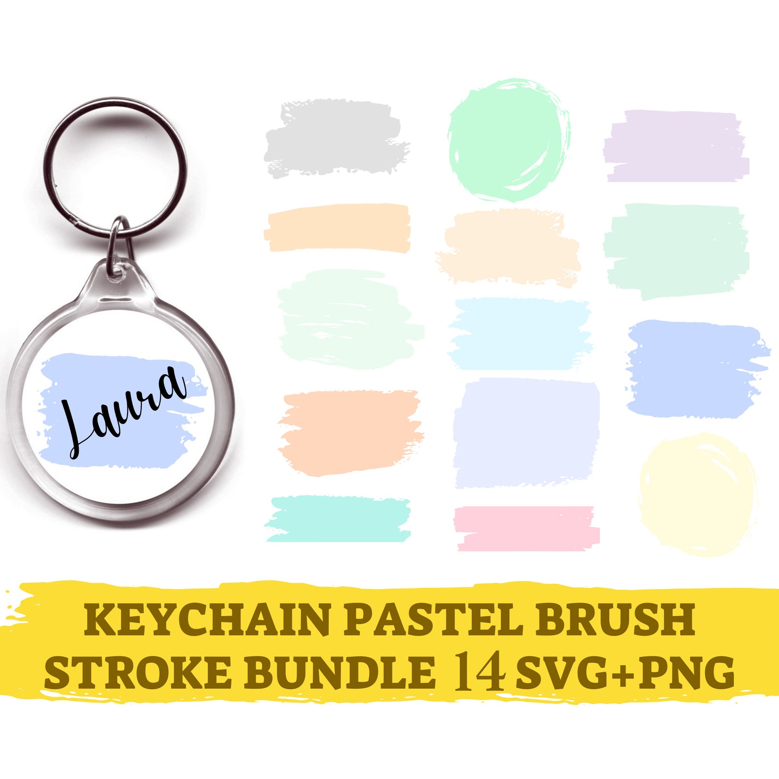Keychain background svg Keyring svg Brush Stroke svg | Etsy
