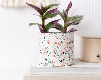 Terrazzo Plant Pot, Plant Lover Gift, Minimalist home decor, Eco Friendly Planter, Cadeau pour les amoureux des plantes, cadeau pour papa plante, pendaison de crémaillère