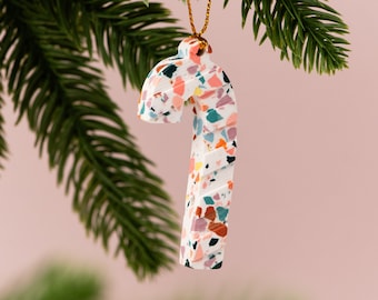 Candy Cane Decoration, Hanging Decoration for Christmas Tree, Stylish Xmas, Colourful Crimbo Decor, Handmade Decorations, Secret Santa Gift