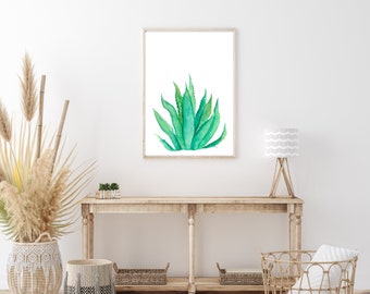 Aloe Vera, Art Print, Watercolor Print, Wall Art, Floral Print, Botanical, Picture / Poster Print / Art Print, Art, Wall Art / Home Decor