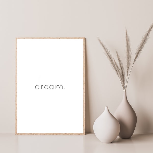 Typo-Poster: dream, sw