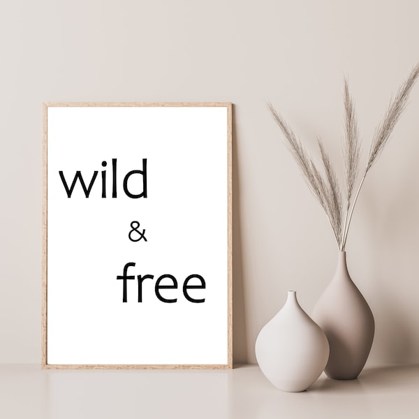 Typo-Poster: wild and free
