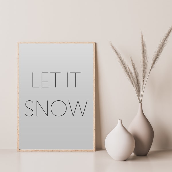 Weihnachts-Poster: LET IT SNOW/ Christmas